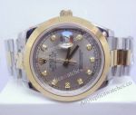 Rolex Datejust II Replica Watch 41mm - 2-Tone Silver Face Round Bezel